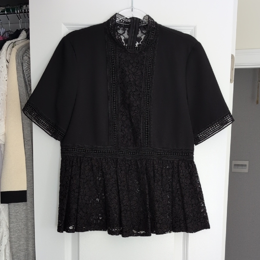 Zara Black Lace Top